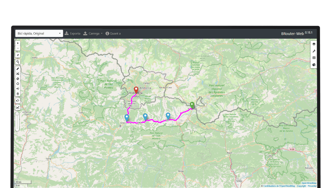 planificador-rutes-bici-peu-vehicle-mapa