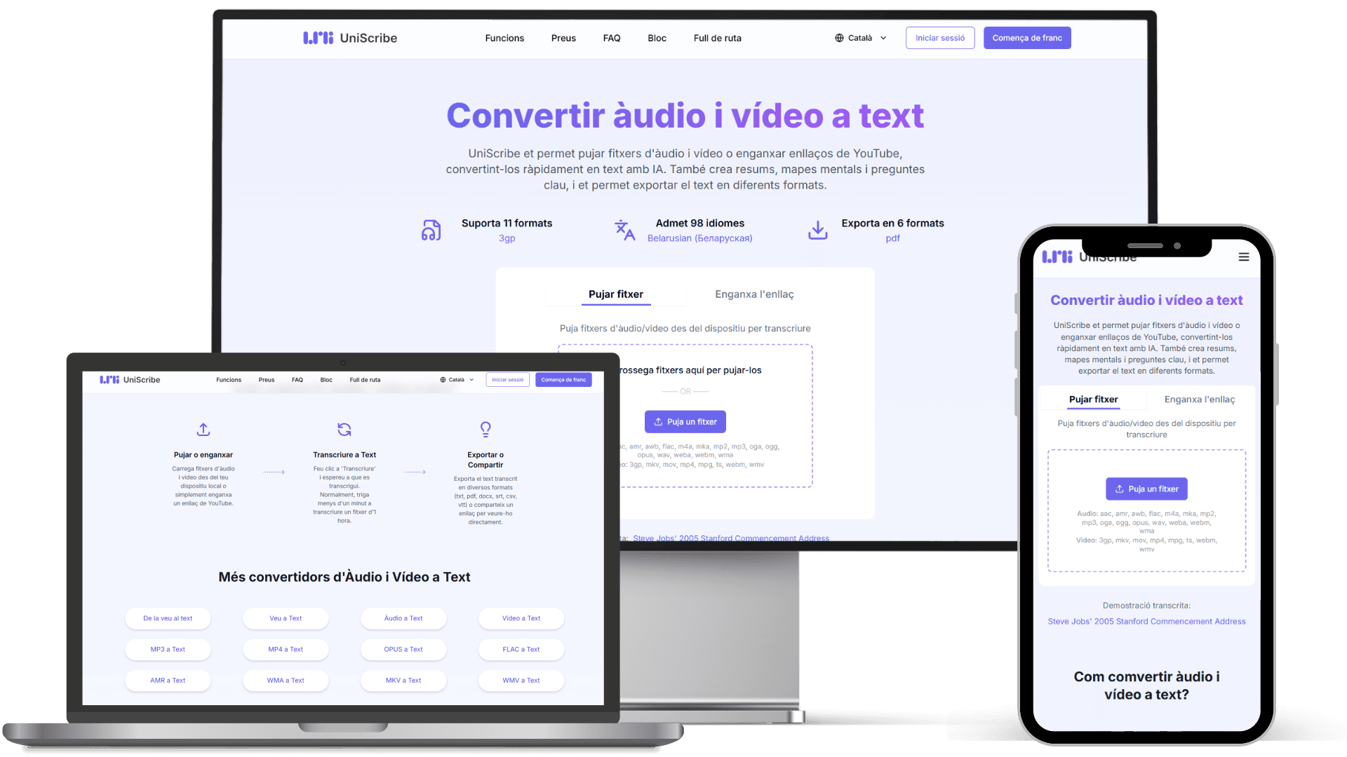 text-audio-ia-convertir-uniscribe