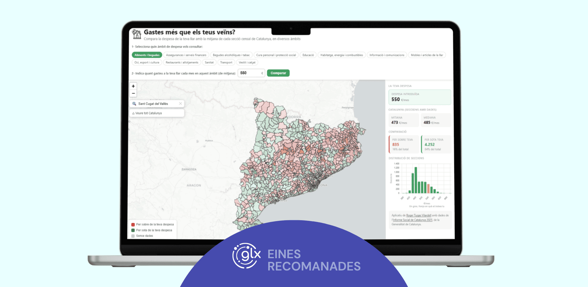 Gastes més que els teus veïns? l’eina que et permet comparar la teva despesa