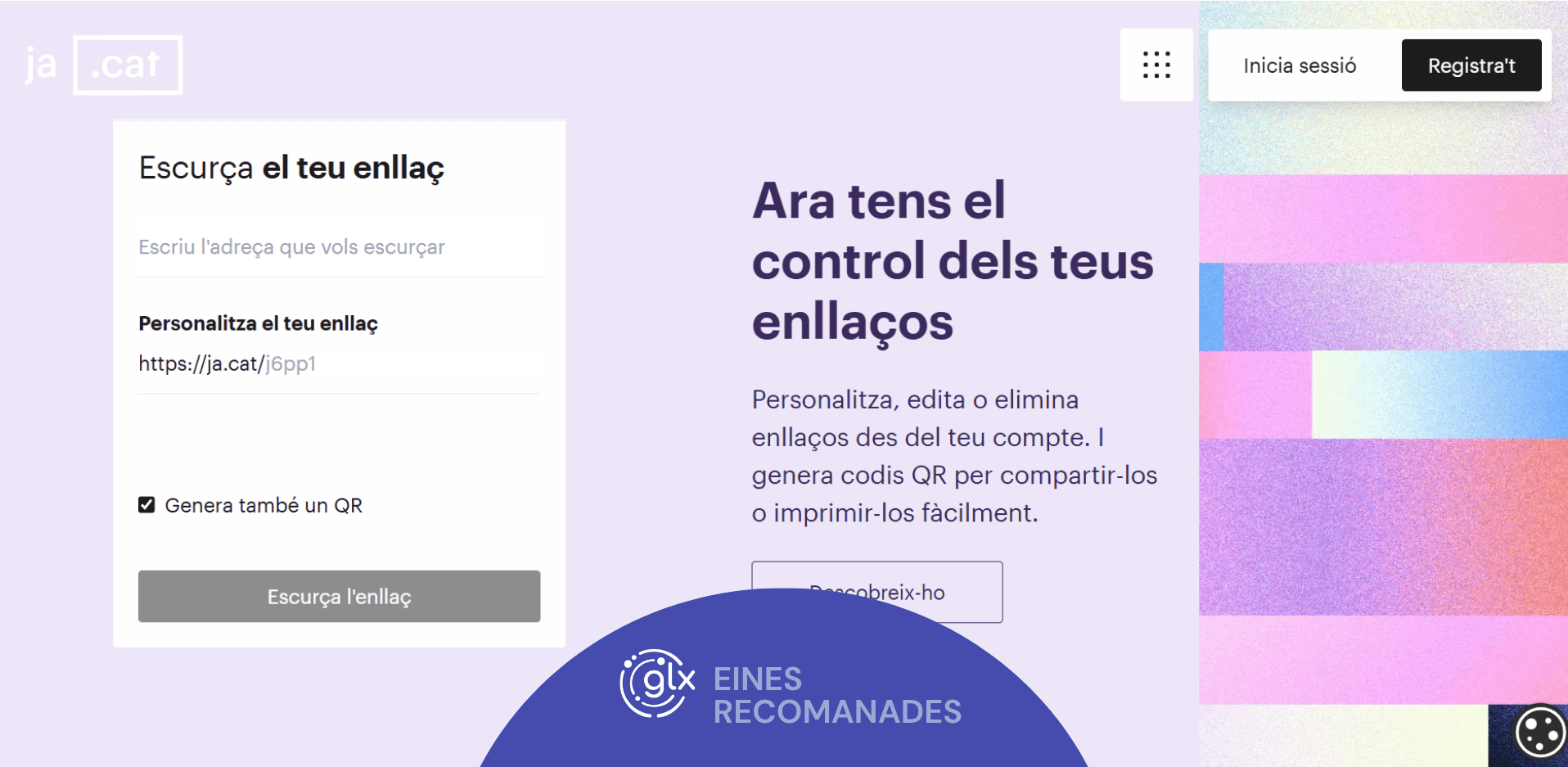 Escurça els teus enllaços amb ja.cat
