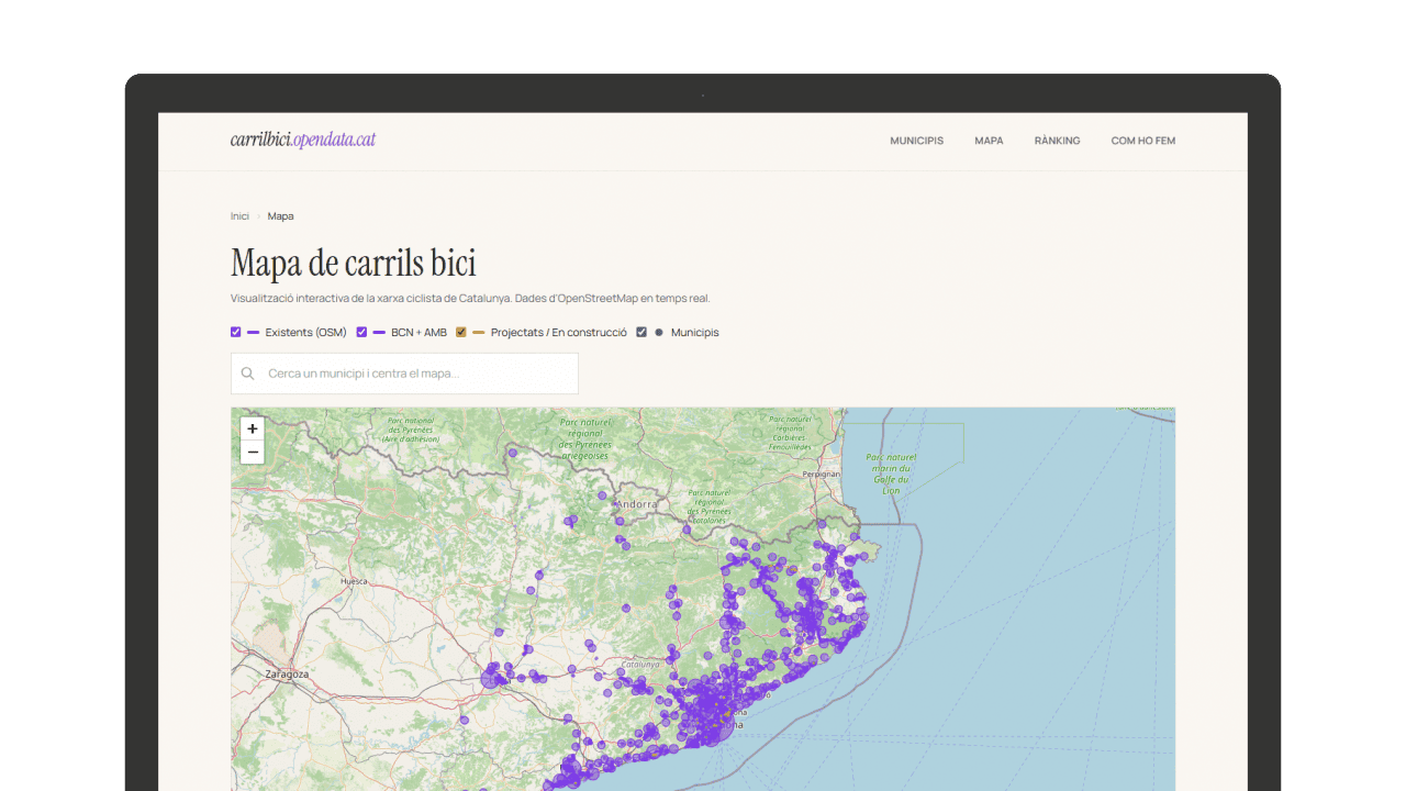 mapa-carrils-bici-catalunya-opendata