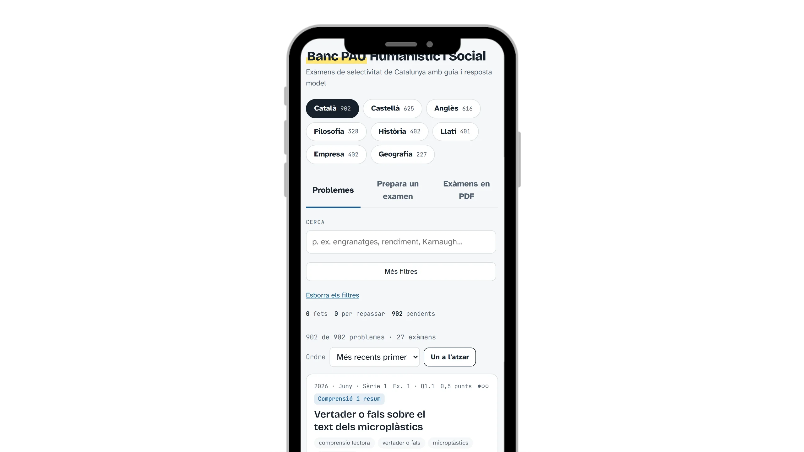 Banc PAU Humanístic i Social — mòbil