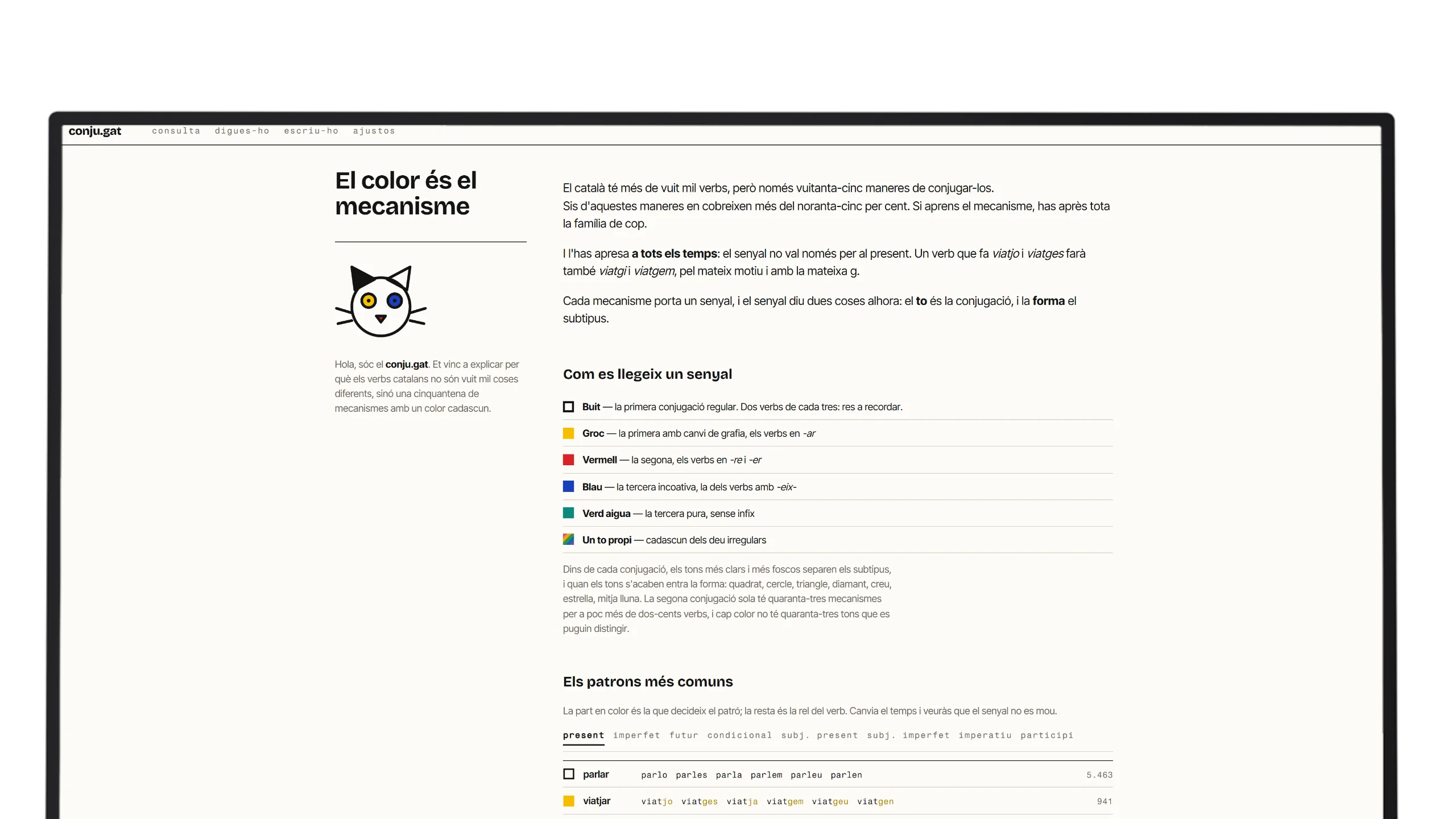 Conju.gat — escriptori
