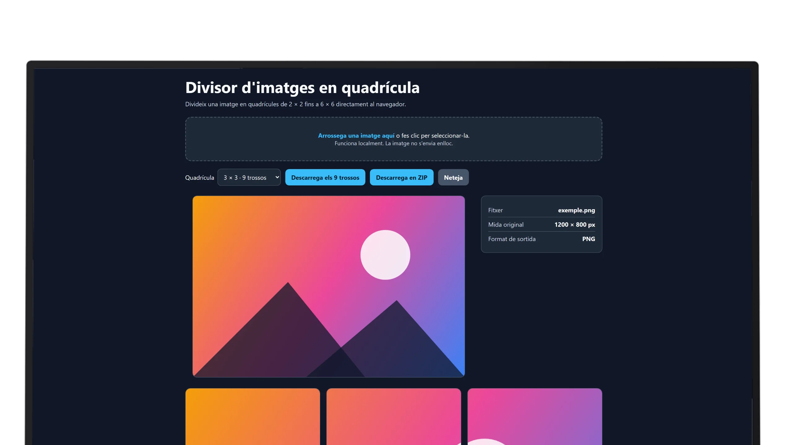 Divisor d'imatges — escriptori