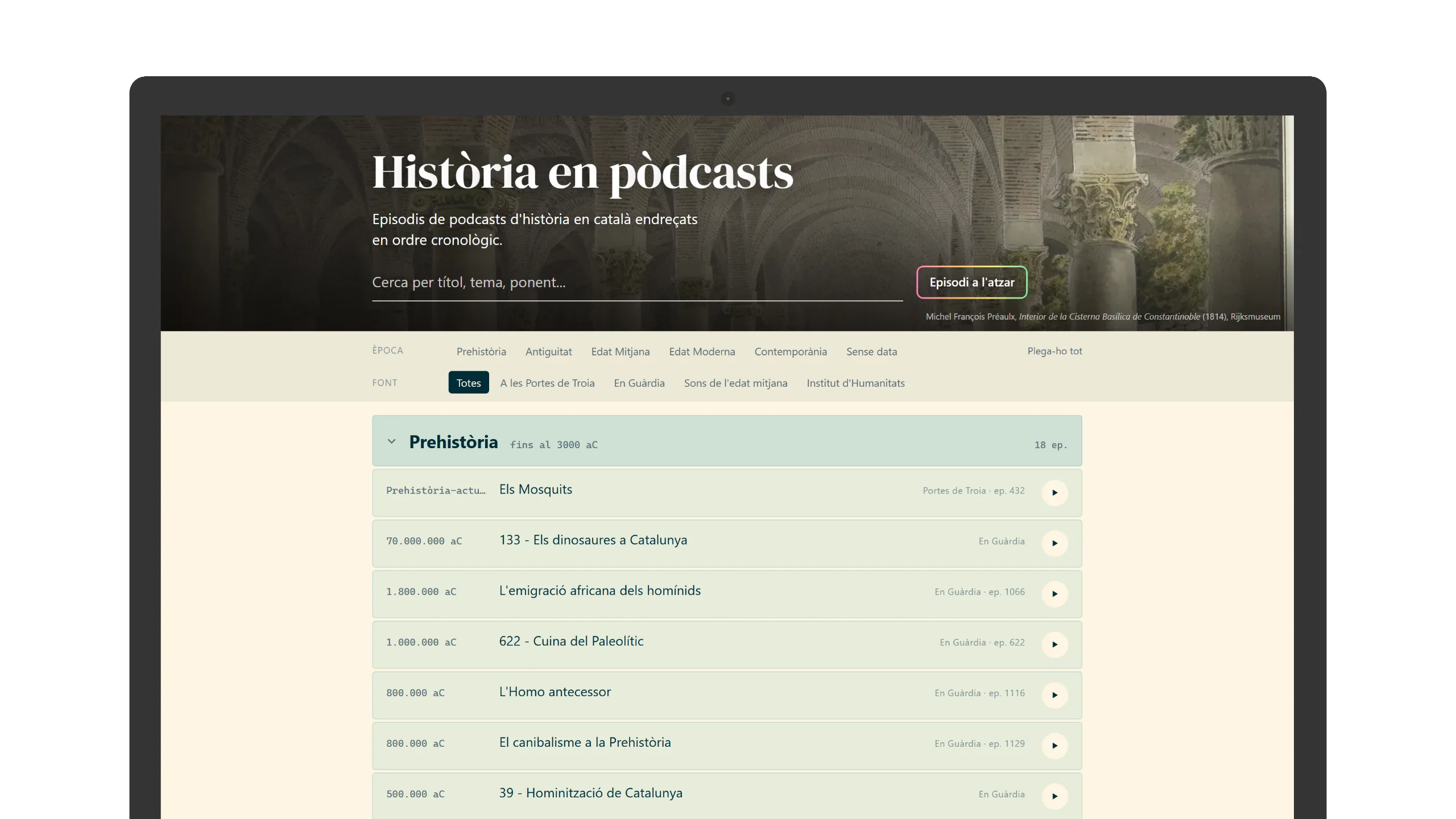 Història en pòdcasts — portàtil