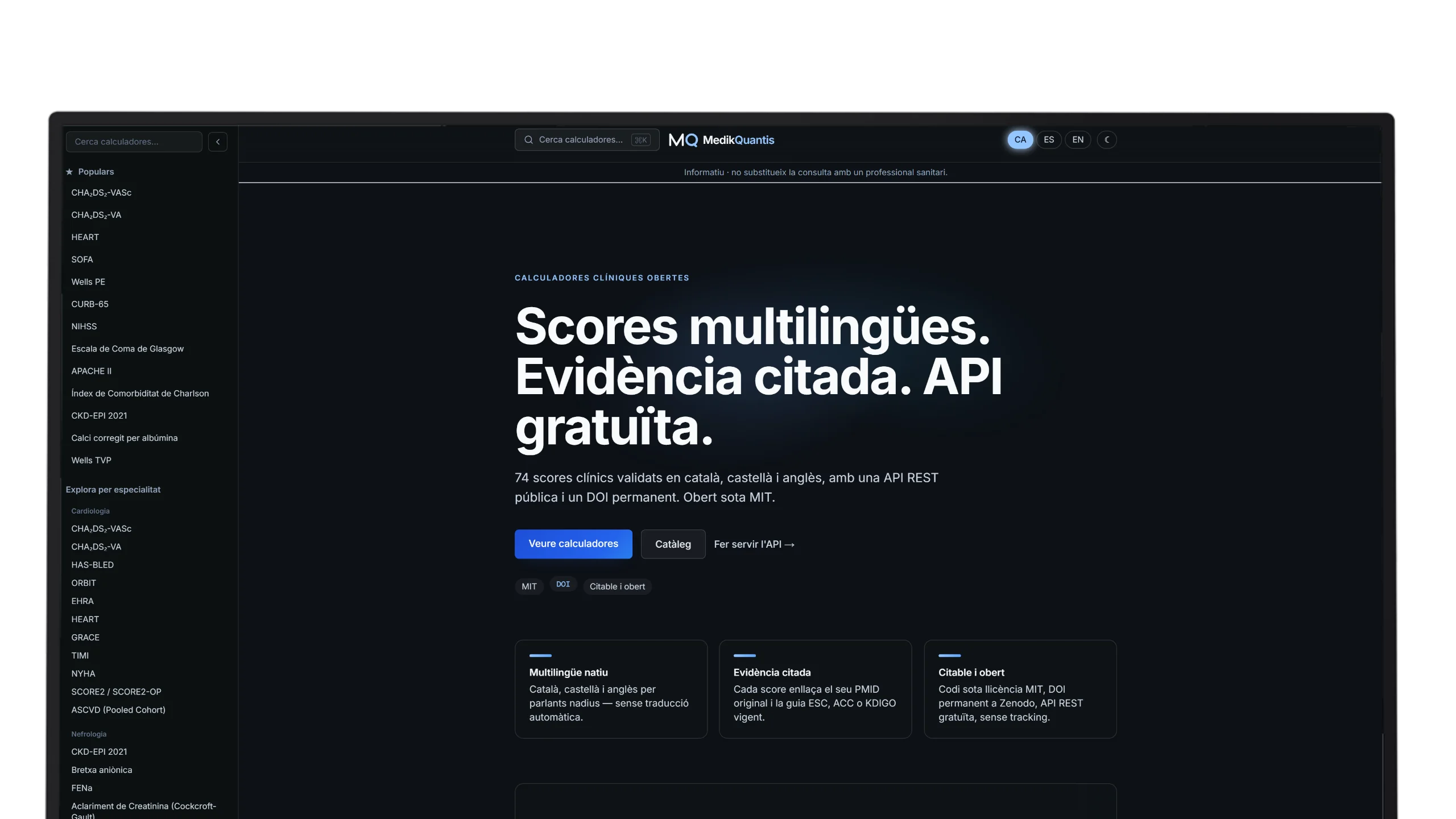 MedikQuantis — escriptori